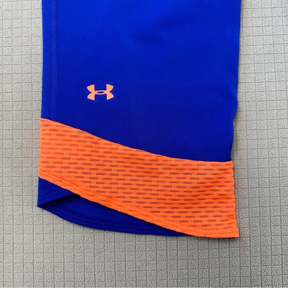 Under Armour Fly By Capri Leggins Womens Size XL Compression Blue Orange - Picture 3 of 12